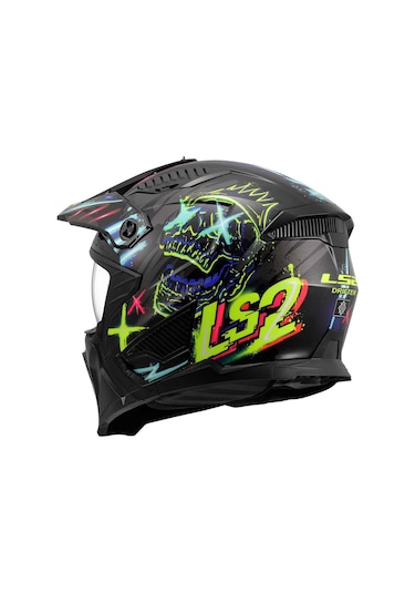 Ls2 Drifter Rayz Açık Kask Mavi - Siyah