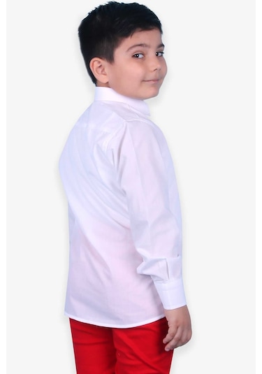 Breeze Erkek Çocuk Gömlek Basic 3-14 Yaş, Beyaz