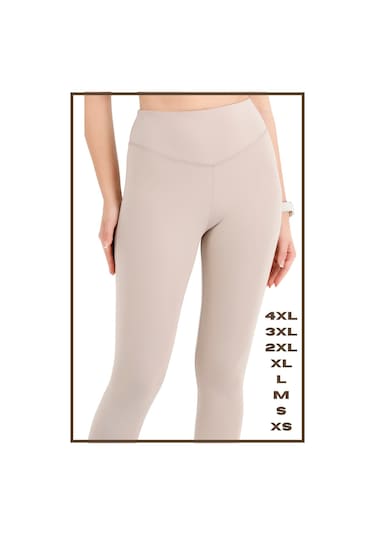 Kadın Kışlık Içi Polarlı Yüksek Bel Toparlayıcı Tayt Lacivert Curve High Waist Fleece Winter 1043 Taş