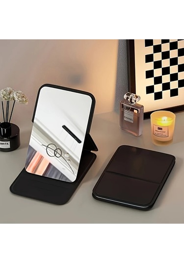 Willowhaven Katlı Taşınabilir Pembe Aynalı Makyaj Aynası Ayaklı Kompakt Pembe