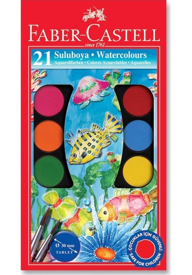Faber Castell Büyük Boy Suluboya 21 Renk