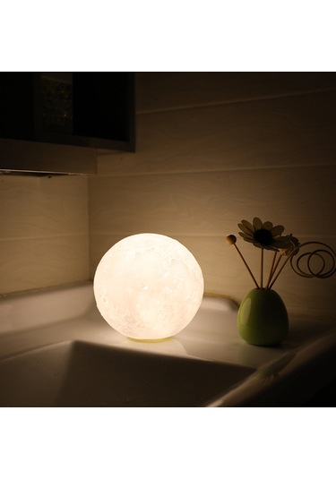 Wezone 12cm Pvc+abs 3d Yıldız Işık, Sarı/beyaz/ıslak Beyaz Işık, Dokunmatik Kontrol, 8 Saat Kullanim Süresi, Şarj Edilebilir Ay Işığı Çok Renkli