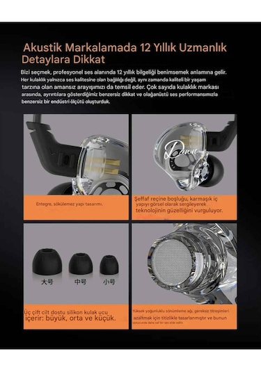 Kz Dawn Iem Kulakiçi Kablolu Kulaklık Basshead Mikrofonlu Dawn