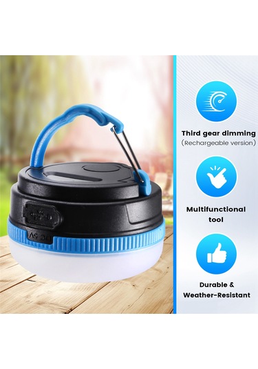 Kamp Çadırı Işığı Led Çadır Asılı Işık Taşınabilir Asılı Işık Mavi