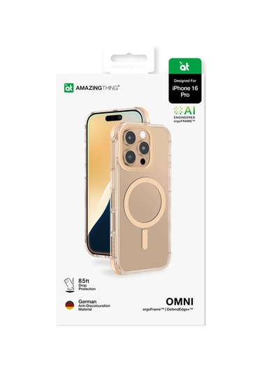 İphone 16 Pro Uyumlu Kılıf Magsafe Şarj Özellikli Amazingthing Omni Serisi Kapak Rose Gold