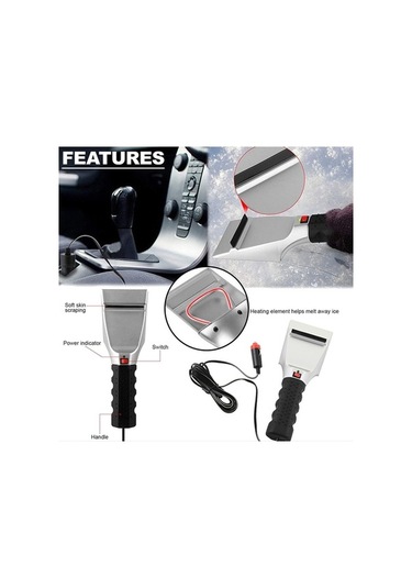 Wondernest Siyah Kar Isıtmalı Gümüş Fonksiyonlu 12v Araç Temizleme Aleti Sq Gümüş - Siyah