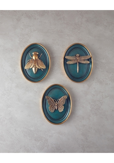 English Home Butterfly Polyresin Duvar Aksesuarı Lacivert