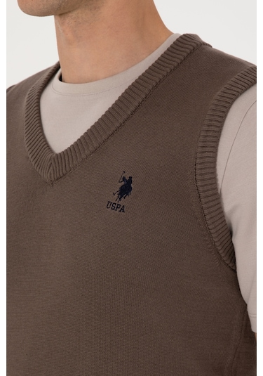 U.s. Polo Assn. Erkek Vizon Süveter 50316843-vr052 Vizon