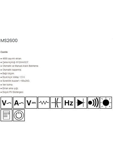 Mastech Ms2600 Açıkpens Ampermetre Forkmetre