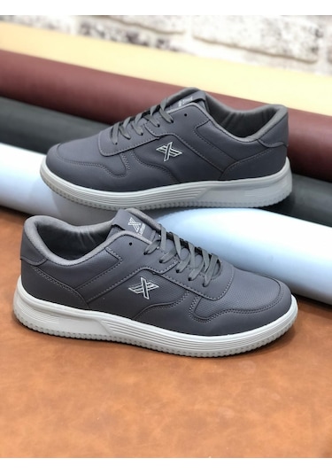 Luttoon Büyük Numara 45-46-47-48 Ortopedik Erkek Spor Ayakkabı Gri