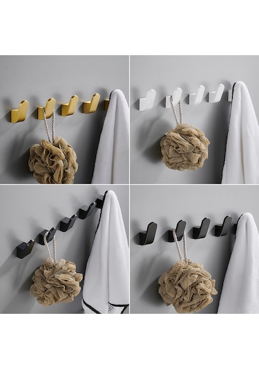 Yunboo Siyah Kalın Uzay Alüminyum Duvar Takımı, Banyo/giyinme Odası Giysi Şapka Askısı, Delme Montajlı Tek Kanca - Dayanıklı Ve Modern Tasarım Diğer