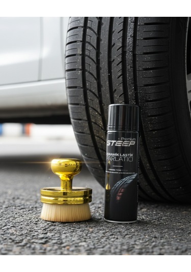 Steep Seramik Lastik & Tampon Parlatıcı Sprey 500ml Gold Uygulama Fırçası