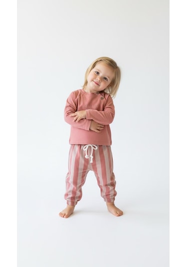 Miababy Çizgili Mummy&dadys Girl 2 Li Takım Pudra