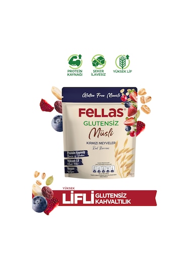 Fellas Glutensiz Müsli - Kırmızı Meyveli 270g
