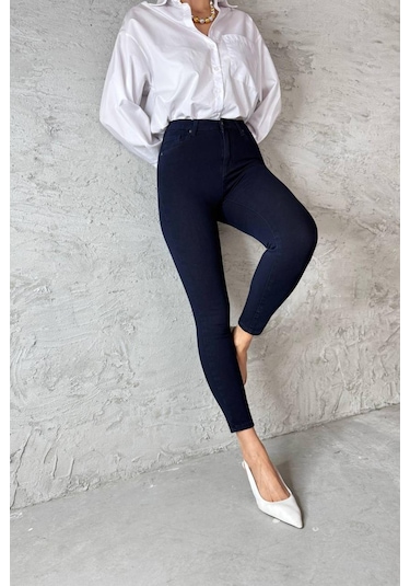 Lacarino 7278 Mira Kadın Jean Pantolon Navy Blue Lacarino 7278 Mira Kadın Jean Pantolon Navy Blue