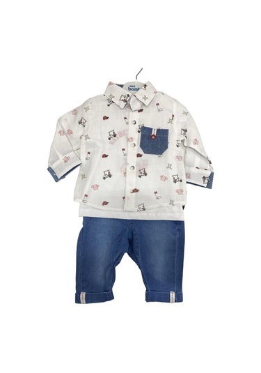 Babydoll 2li Takım Bombili -10808 Beyaz