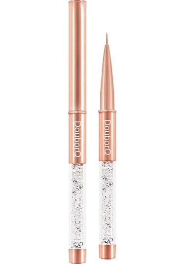 Vkemall 8 Uçlu Roz Altın Tırnak Fırçası - Profesyonel Manikür Ve Dıy Tasarım Aracı