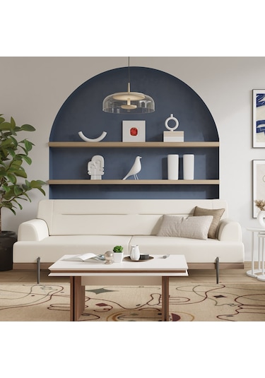 Linen Üçlü Salon&oturma Odası Kanepe - Krem