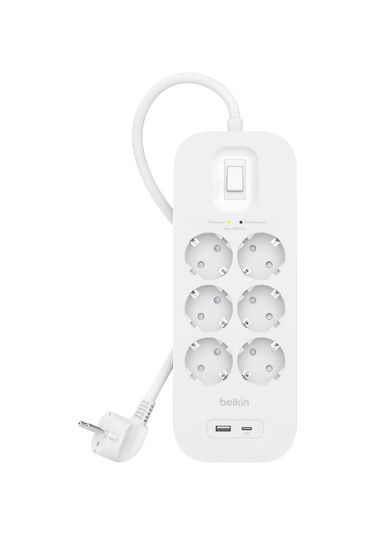 Belkin Srb002vf2m Usb-c-usb-a 6x Akım Korumalı Priz 2m