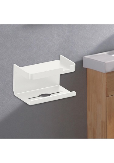 Suntek Magideal Banyo Kağıt Havluluk Telefon Raf Tuvalet Beyaz-stil-b