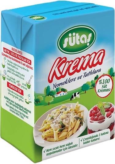 Krema 200 Ml X12 Paket Tatlı Ve Yemekler İçin Çok Amaçlı Kullanım, Pratik Paket