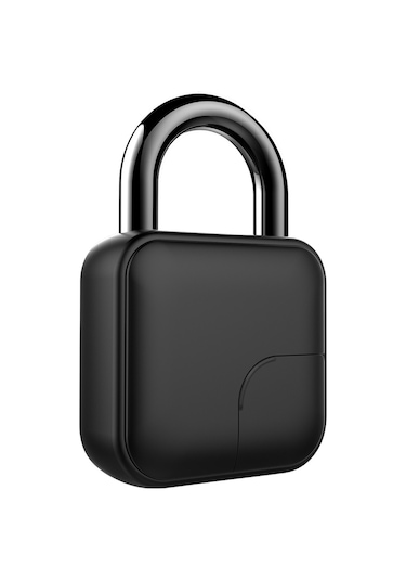 Hallow Akıllı Asma Kilit Parmak İzi Ve App Kilit Açma 300 Mah Siyah