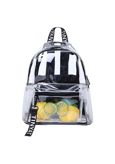 Sones Tınyat T9051 Bayanlar Jöle Çanta Su Geçirmez Pvc Şeffaf Sırt Çantası Şeffaf