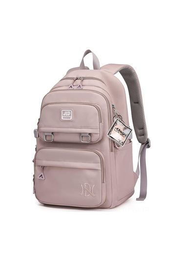 Ranyeek Kadınlar İçin Su Geçirmez 15.6 İnç Laptop Çantası - Geniş Bölmeli, Anti-hırsızlık Cepi, Organize Edici Nylon Sırt Çantası Mor Çok Renkli