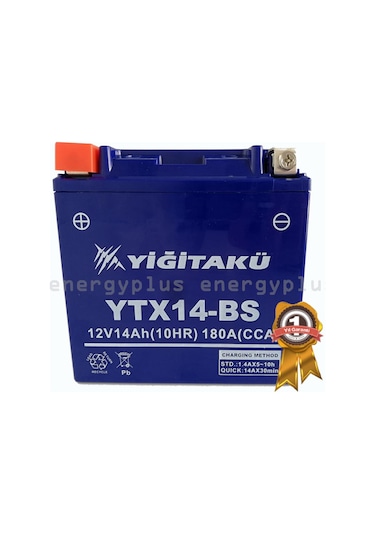 12 V 14 Ah-amper Ytx14 Bs Yiğit Akü Motosiklet Aküsü 2022
