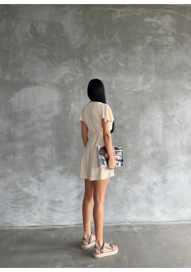 Bürümcük Mini Boy Elbise Bej