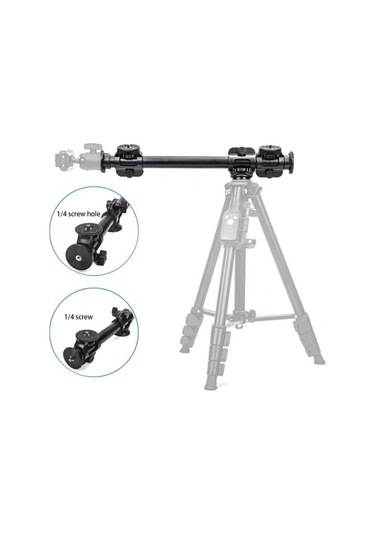 Sones Yunteng Vct-369 Tripod Sabitleyici Kamera Yatay Alüminyum Alaşımlı Gimbal Uzatma Direği
