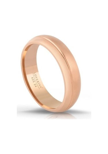317l Çelik Lovering Erkek Alyans Yüzük Lv425 Rose Gold