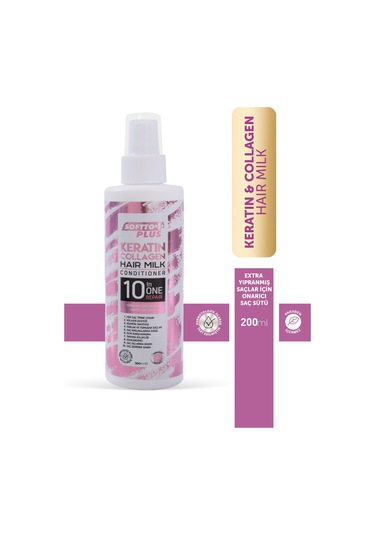 Kimyasal Işlem Görmüş Ve Aşırı Yıpranmış Saçlara Özel Keratin & Collagen Saç Bakım Sütü 200ml