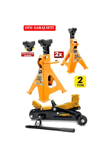 Stilmax 2 Tontekerlekli Araç Krikosu +2 Ton X2ad Çift Sehpa Tip