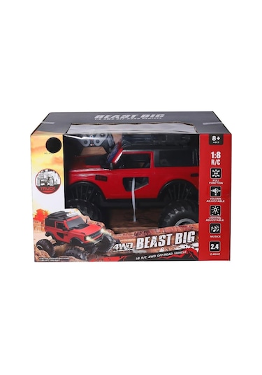 1:8 Ölçek Işıklı Sesli Şarjlı 4x4 Oyuncak Canavar Off-road Aracı Çok Renkli