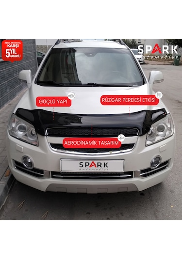 Chevrolet Captiva 2006-2012 Yıl Aralığı Uyumlu Kaput Rüzgarlığı 3mm