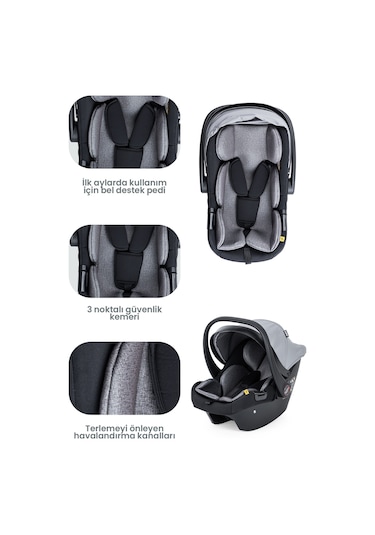 Kanz Echo Travel Sistem Bebek Arabası Gri