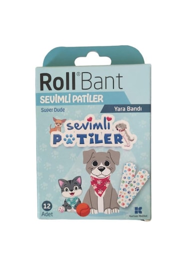 RollBant Sevimli Patiler Yara Bandı 12li
