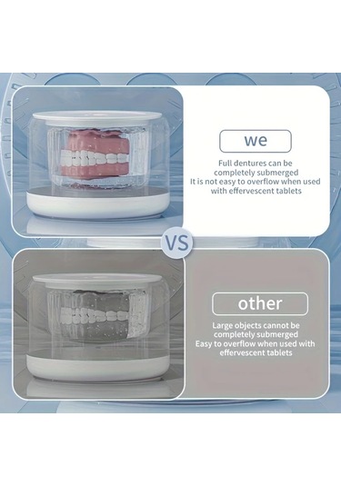 Elmpaly Usb Şarjlı Mini Taşınabilir Protez Temizleyici 3 Modlu Beyaz Diş Koruma Ve Takı Temizleme Cihazı