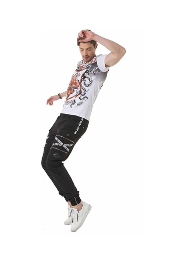 CD785 Kargo Cep Siyah Pantolon Siyah