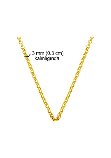 Doç 22 Ayar Altın Zincir - 60 Cm