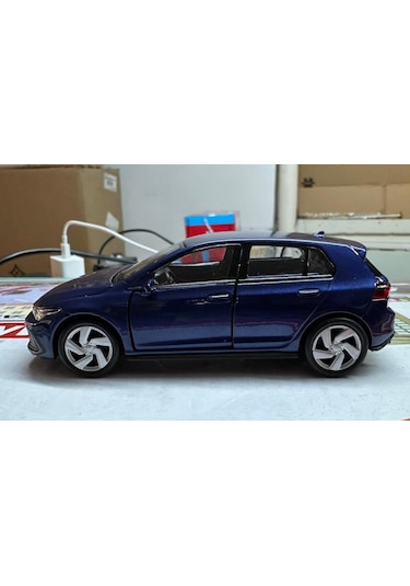Oyuncak Metal Model Araba 1/36 Çek Bırak Vw Golf 8 Gtı Lacivert