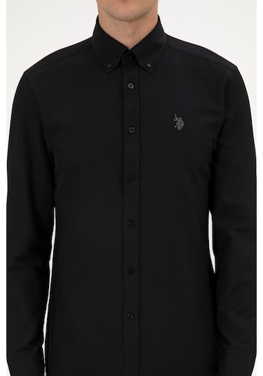 U.s. Polo Assn. Erkek Siyah Gömlek Basic 50316723-vr046 Siyah