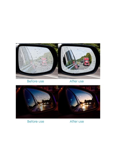 4 Parça Araç Ayna Yağmur Kaydırıcı Film Ve Cam Buğu Önleyici Su Geçirmez Koruyucu Seti