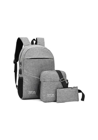 Didadodo Gri Yeni Varış Omuz Çantası Erkek İş Dizüstü Sırt Çantası, Eğlence Çantası Açık Seyahat Çantası Üç Parçalı Takım Elbise Gri