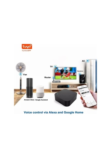 Xuweiwei Tuya 1 Adet Mini Akıllı Wifi Evrensel Uzaktan Kumanda Tv Dvd Aud Ac Icin Alexa Google Home Uyumlu