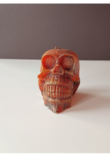 Kurukafa İskelet Mum Bordo 8 Cm