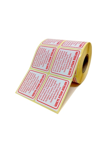 Hijyen Uyarı Etiketi, Kuşe Kağıt, İade Etiketi 6x5cm - 200 Adet