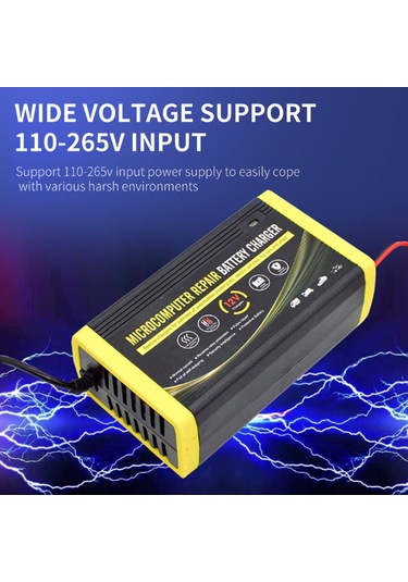 Ranyeek 12v 6a Akıllı Tamir Edici Akü Şarj Cihazı, Otomobil Motosiklet, Kurşun Asit Akü, Avrupa Şarjı 110-240v