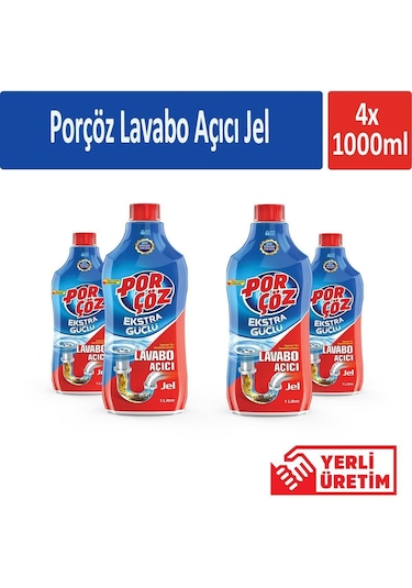 Lavabo Açıcı Jel 1000 Ml X 4 Adet